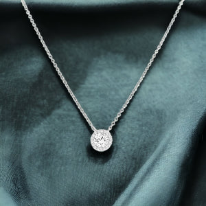 Silver Halo Pendant Necklace