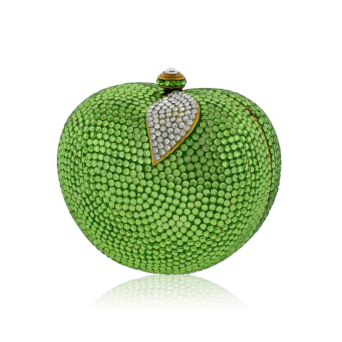 Green Apple Swarovski Crystal Evening Clutch