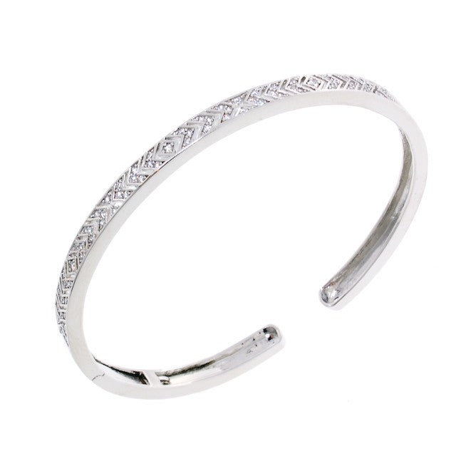Chandi Diamond Arrow Cuff CZ Crystal Bangle Bracelet by Bobby Schandra