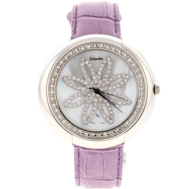 Lilac Purple Swarovski Flower Watch