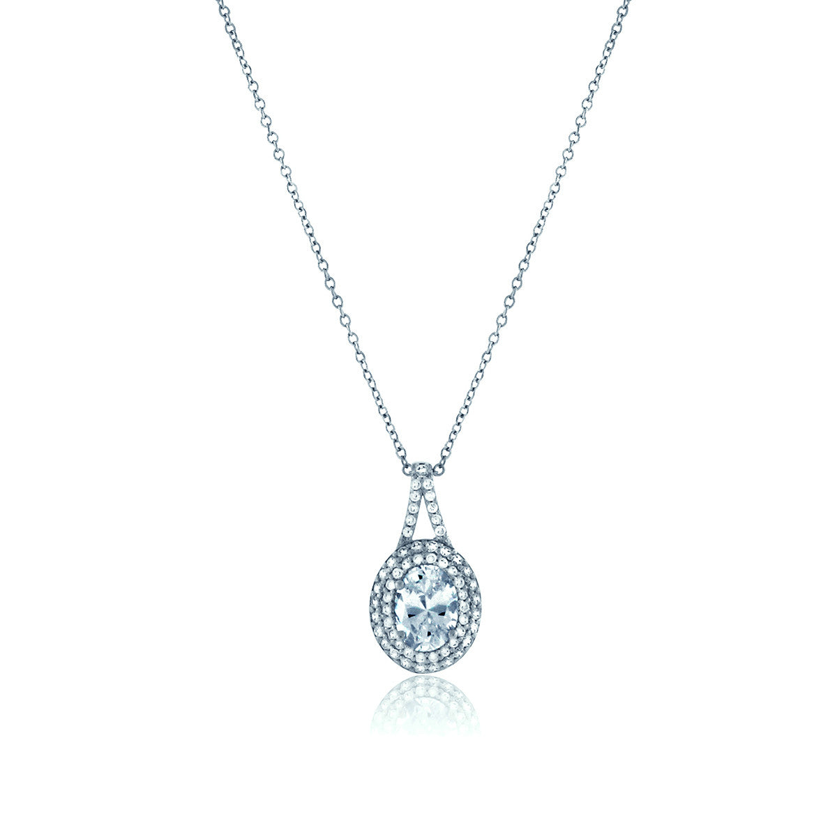 Chandi Diamond Brilliant Oval Pendanct Necklace by Bobby Schandra