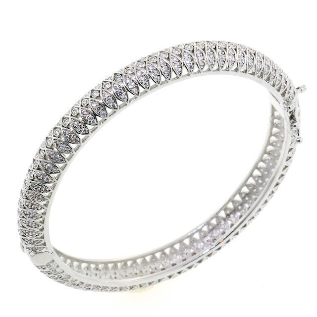 Chandi Diamond Royal CZ Crystal Bangle Bracelet by Bobby Schandra