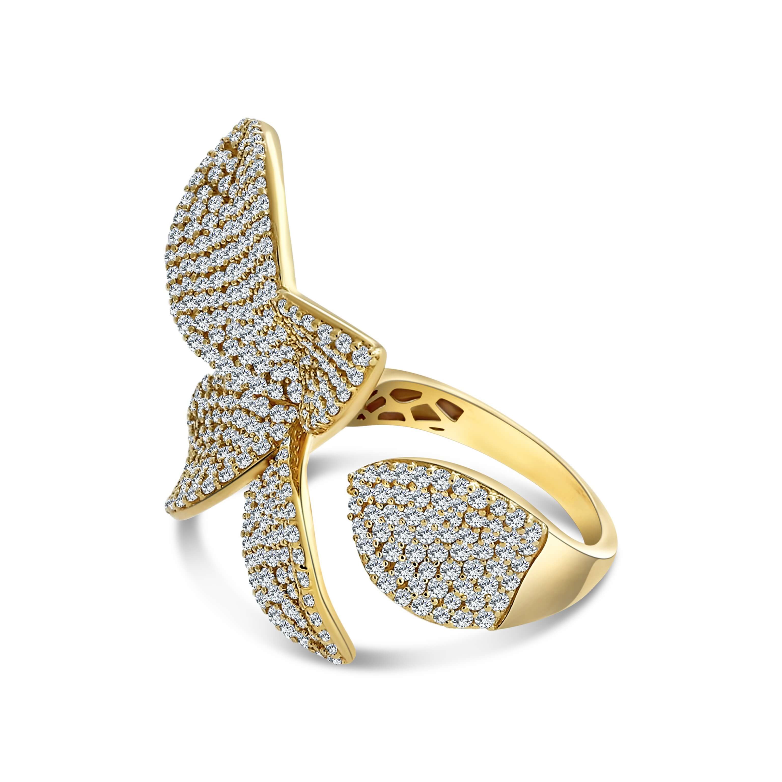 Floral Crystal Ring