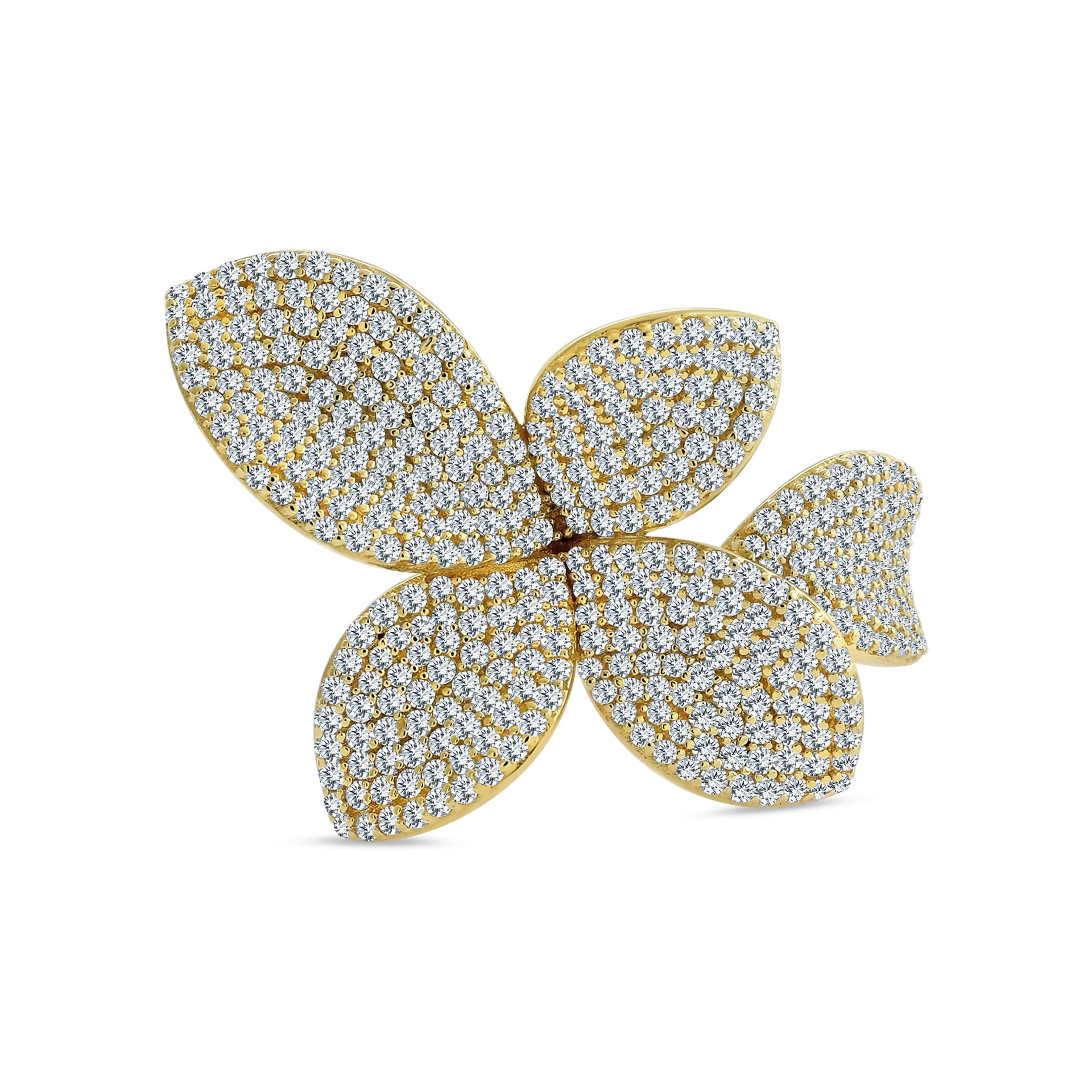 Floral Crystal Ring