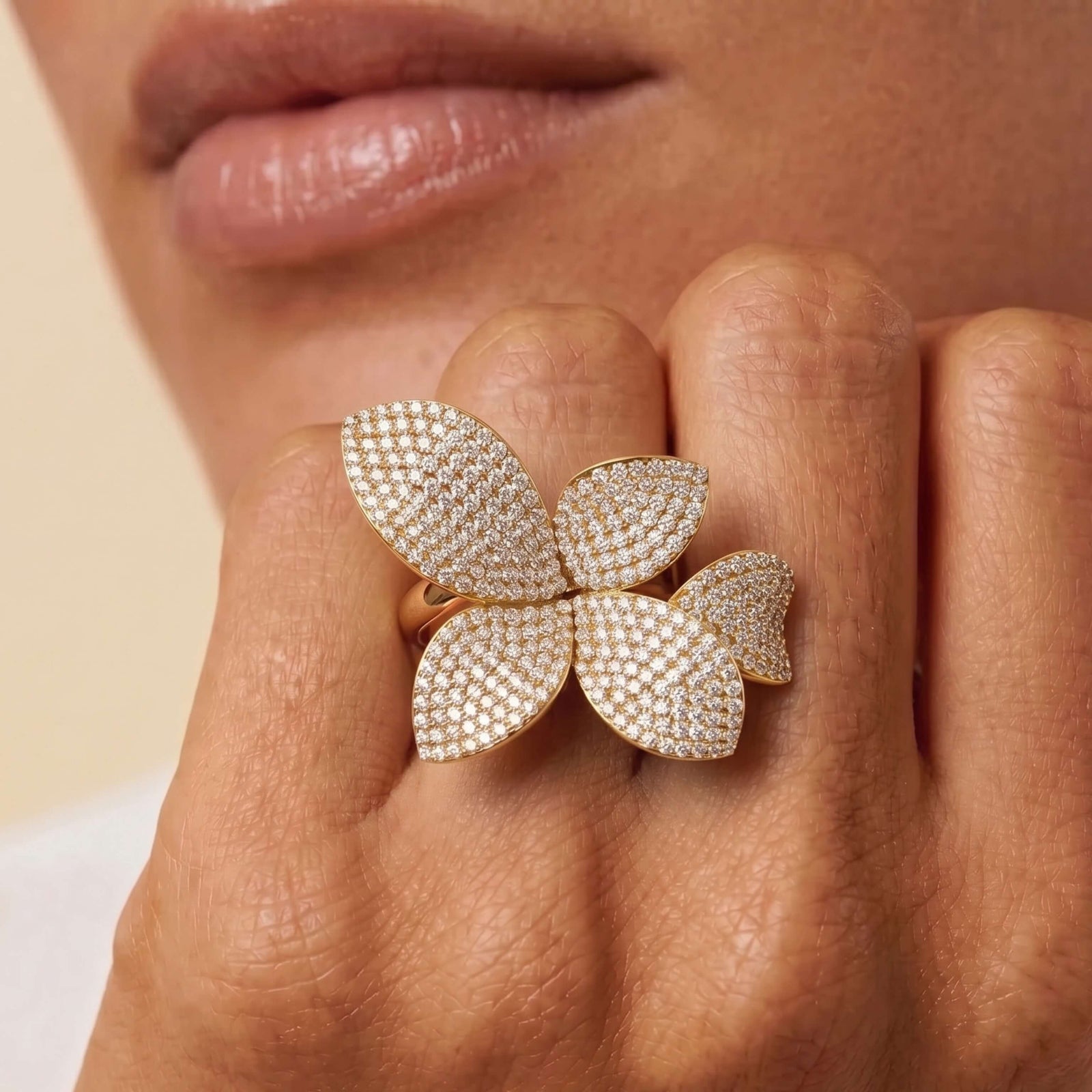 Floral Crystal Ring