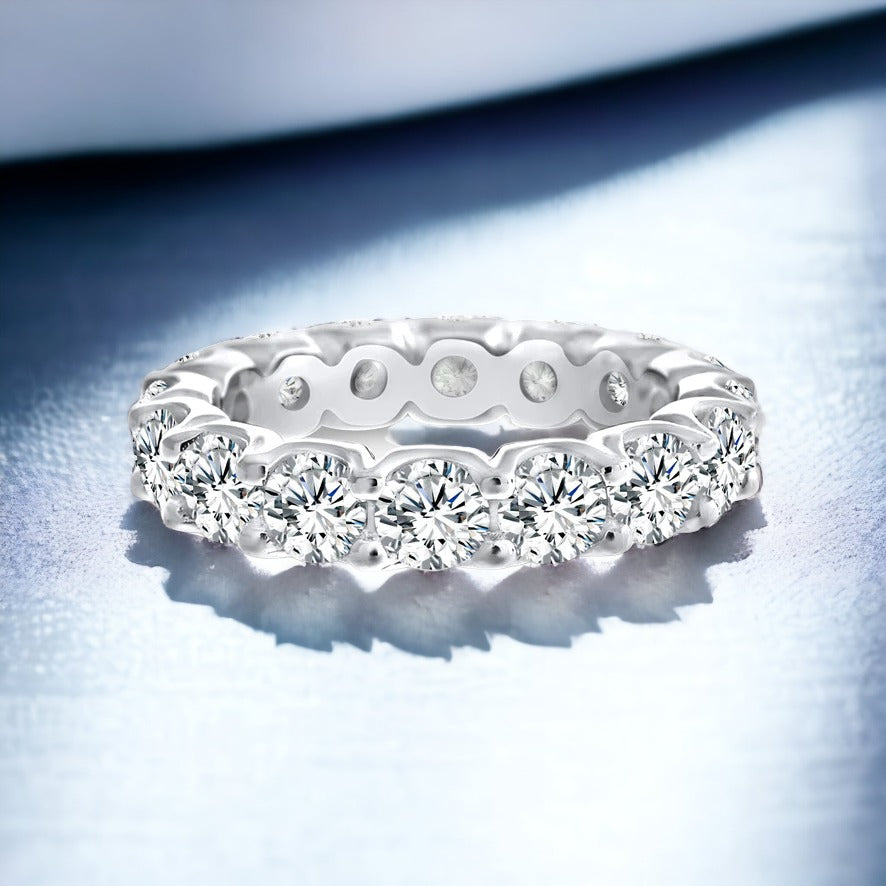 Silver Eternity Ring Band Round Silver 925 4.75 mm