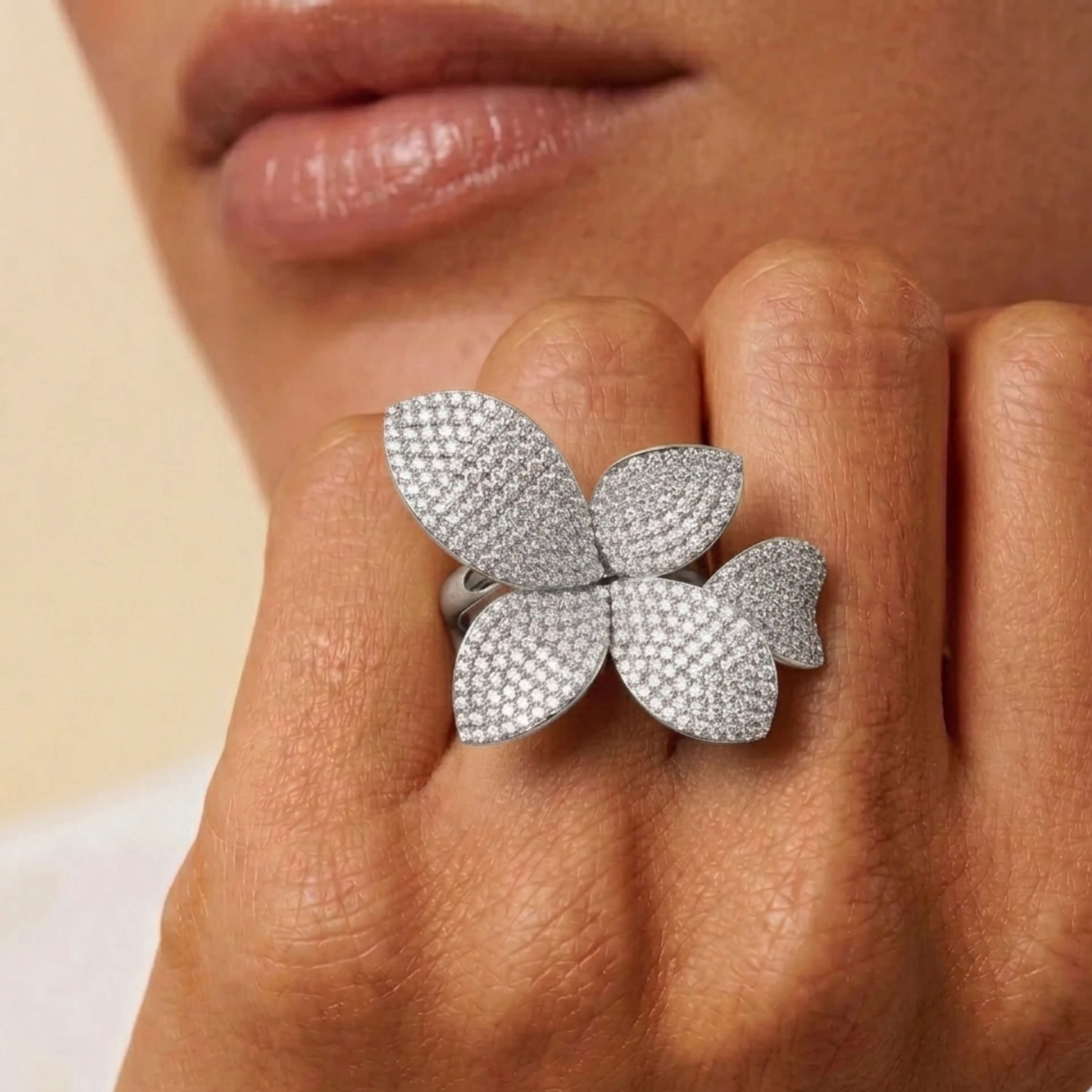 Floral Crystal Ring