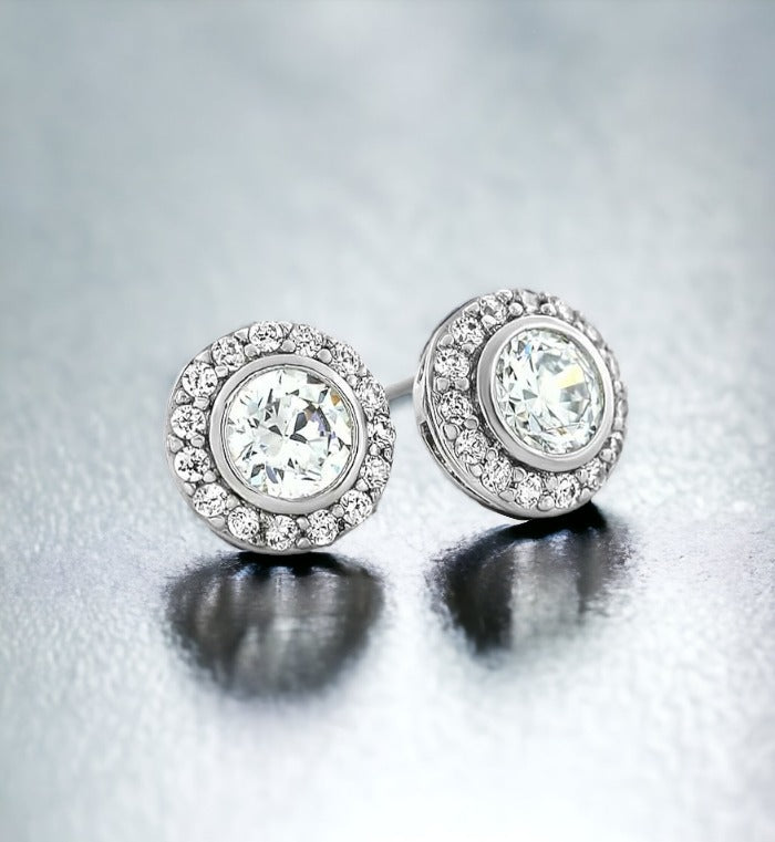 Classic Halo Bezel Studs