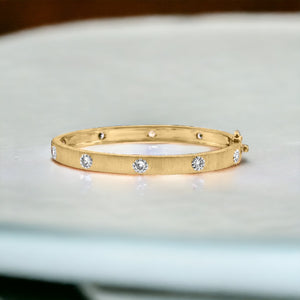 Small Gold 2-Tone Frosted Bracelet