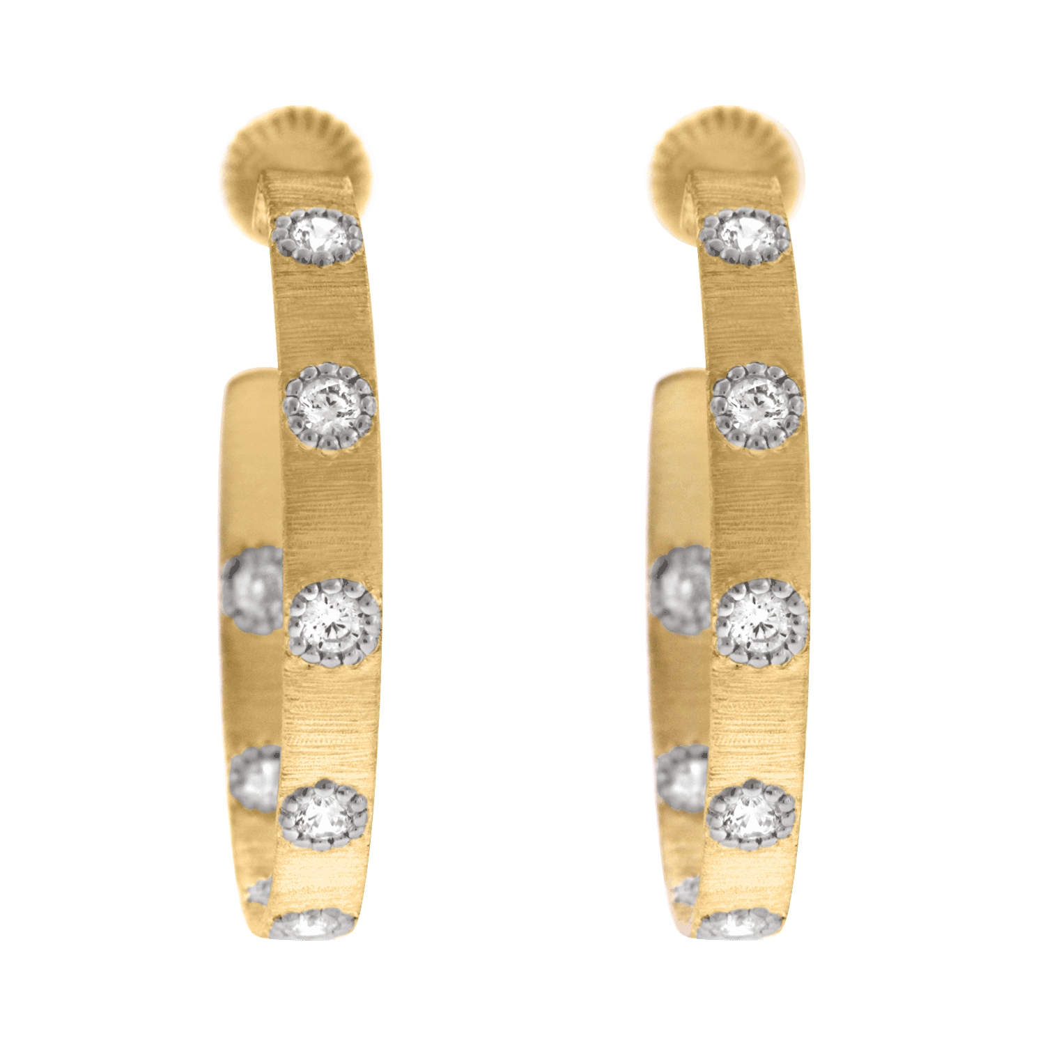 Gold 2-Tone Hoop Earrings