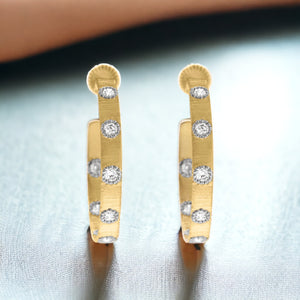 Gold 2-Tone Hoop Earrings