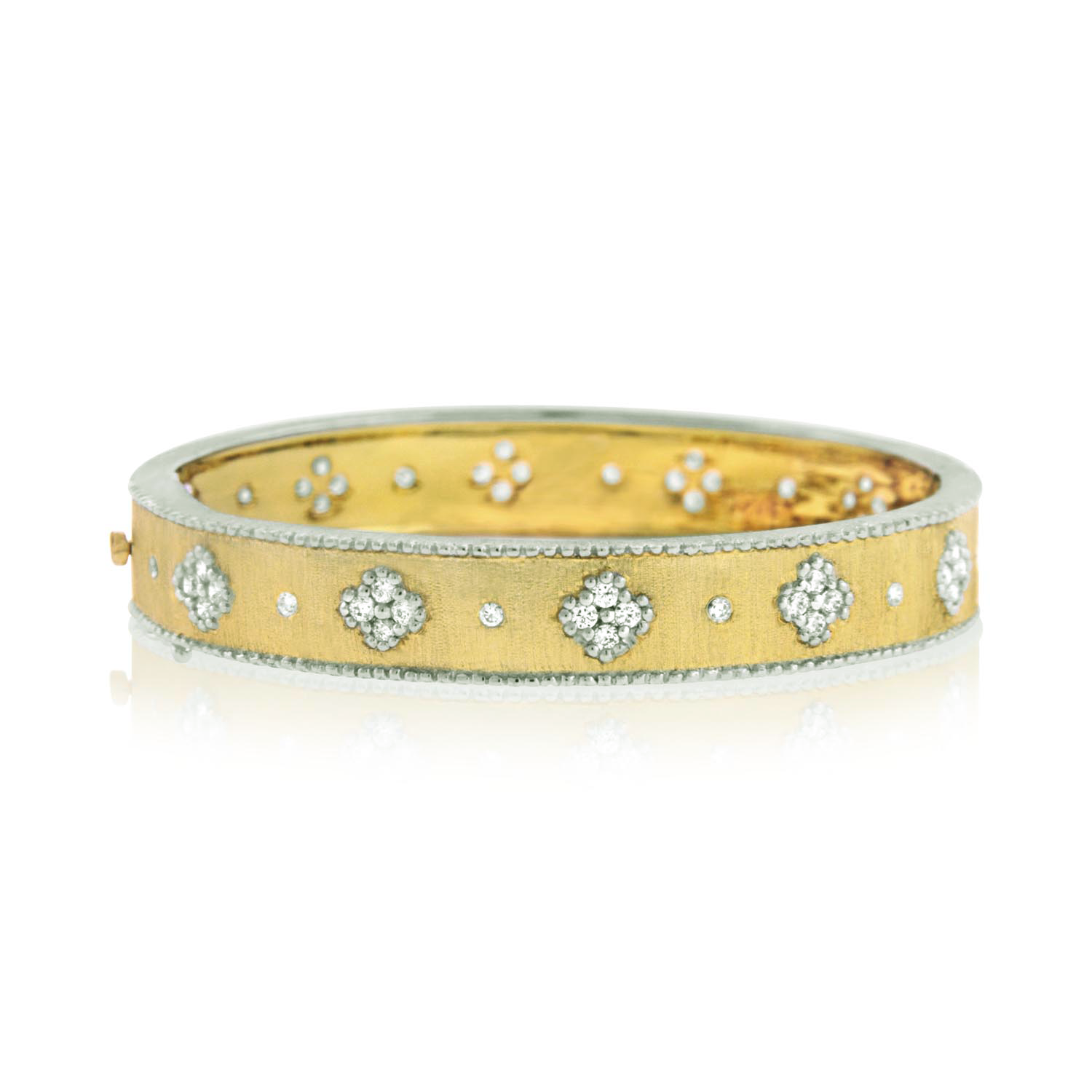 Gold Square 2-Tone Frosted Bracelet