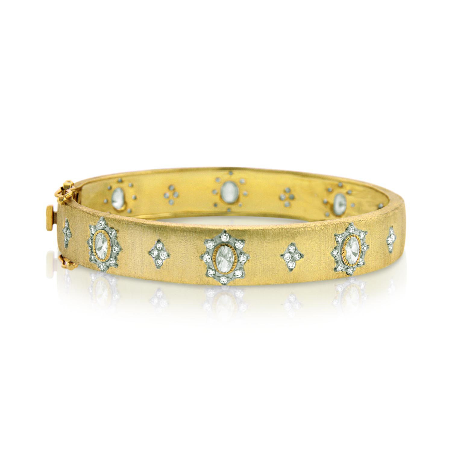 Gold Square 2-Tone Frosted Bracelet