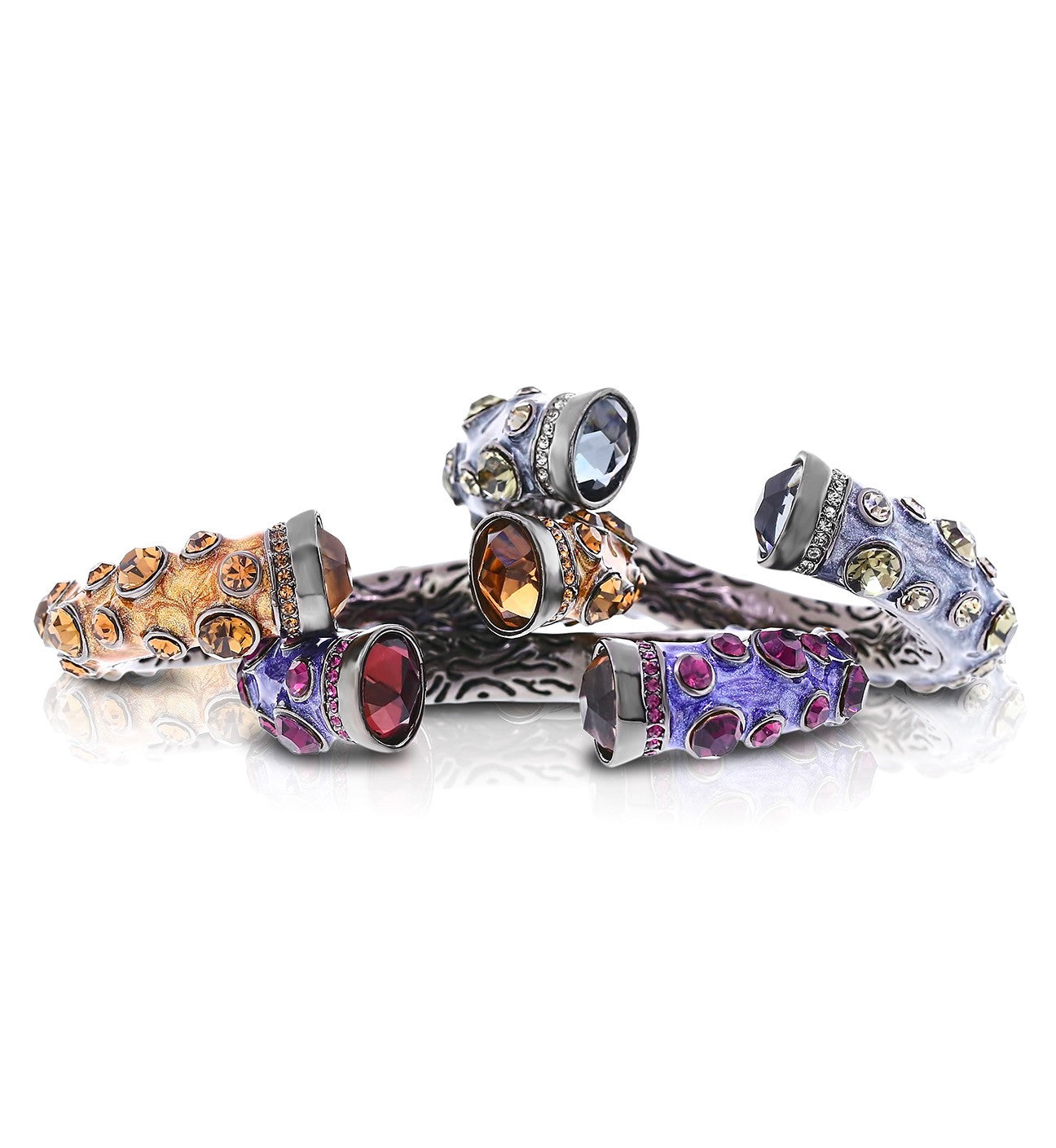 Amber, Purple or Light Purple Power Stone Cuff by Bobby Schandra