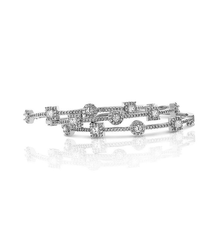 Stackable Elegant Chandi Diamond Bracelets by Bobby Schandra