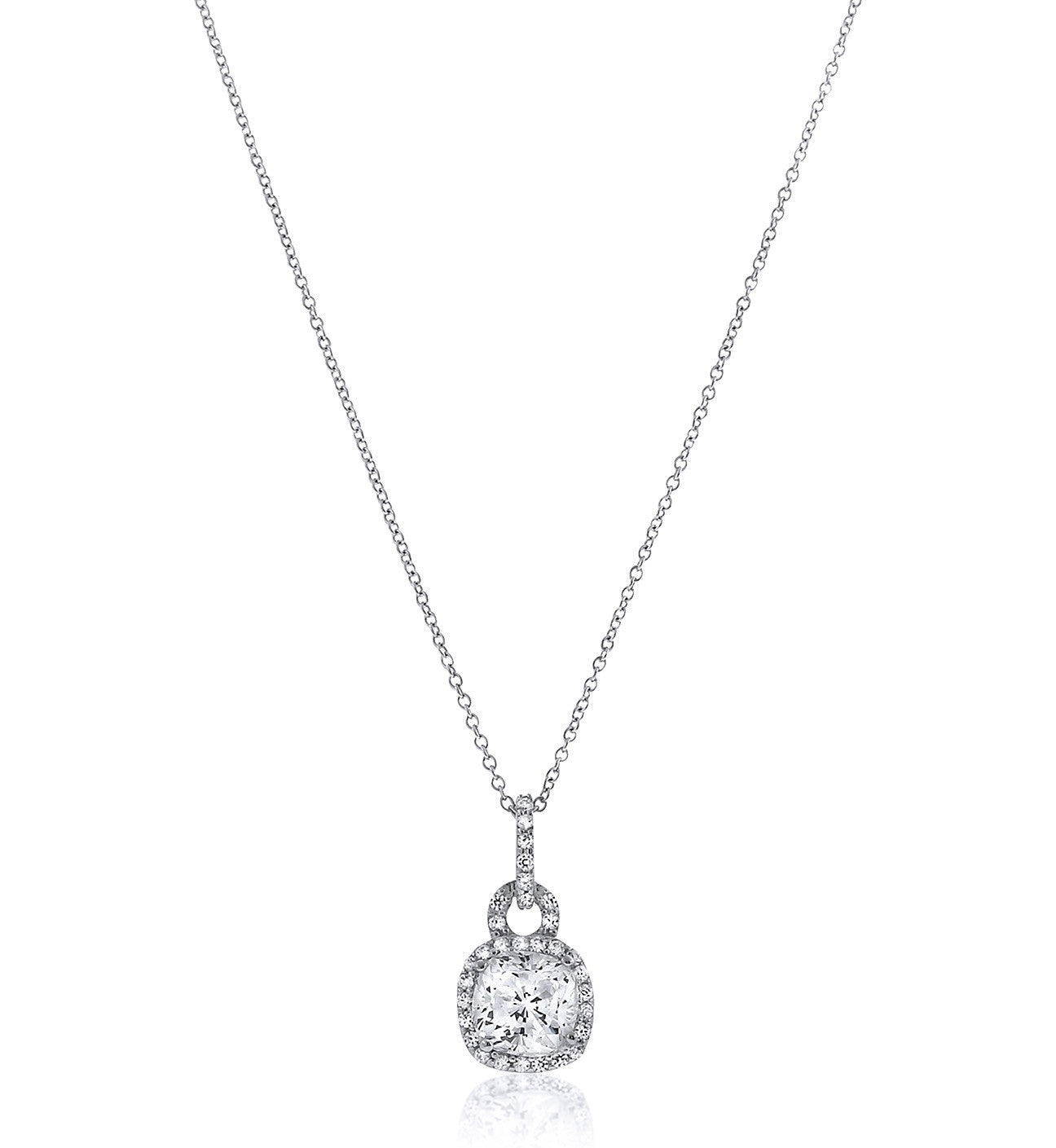 Round Center Stone Chandi Diamond Pendant Necklace by Bobby Schandra