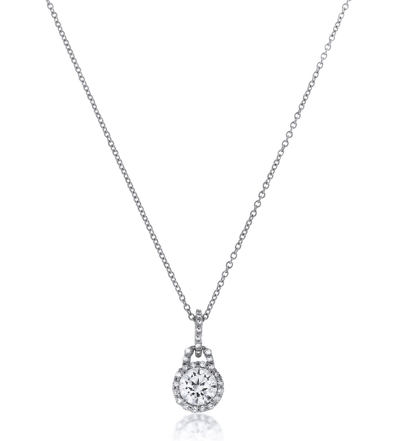 Halo Chandi Diamond Pendant Necklace by Bobby Schandra