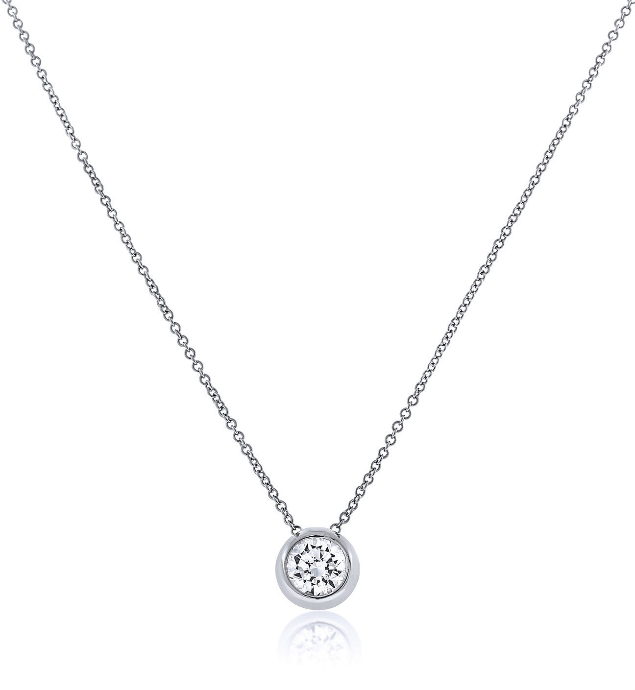 Silver Halo Chandi Diamond Pendant Necklace by Bobby Schandra