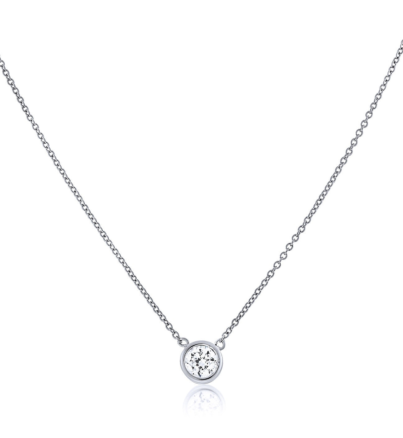 Silver Circlet Halo Chandi Diamond Pendant Necklace by Bobby Schandra