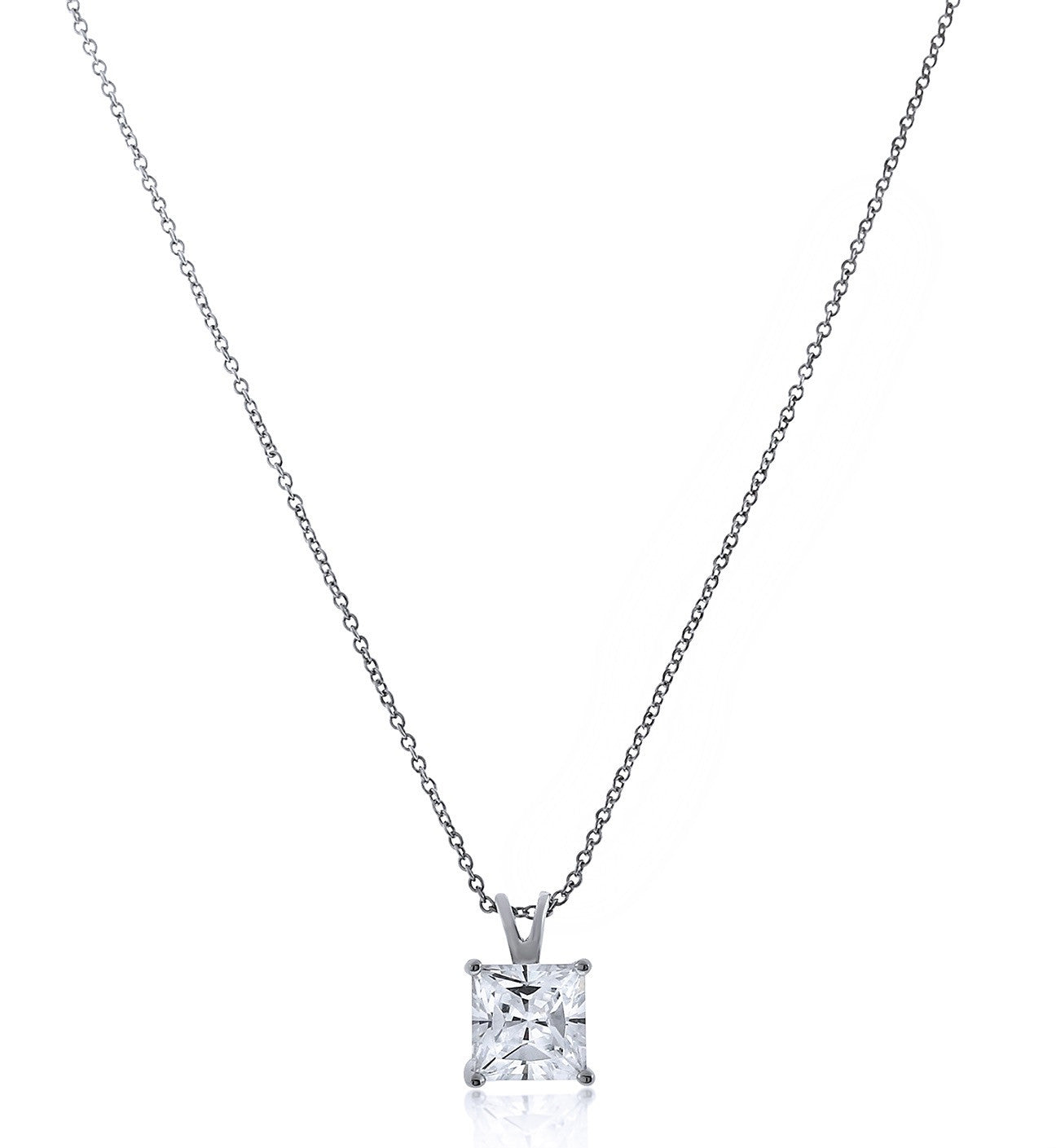 Chandi Diamond Princess Cut Pendant Necklace by Bobby Schandra