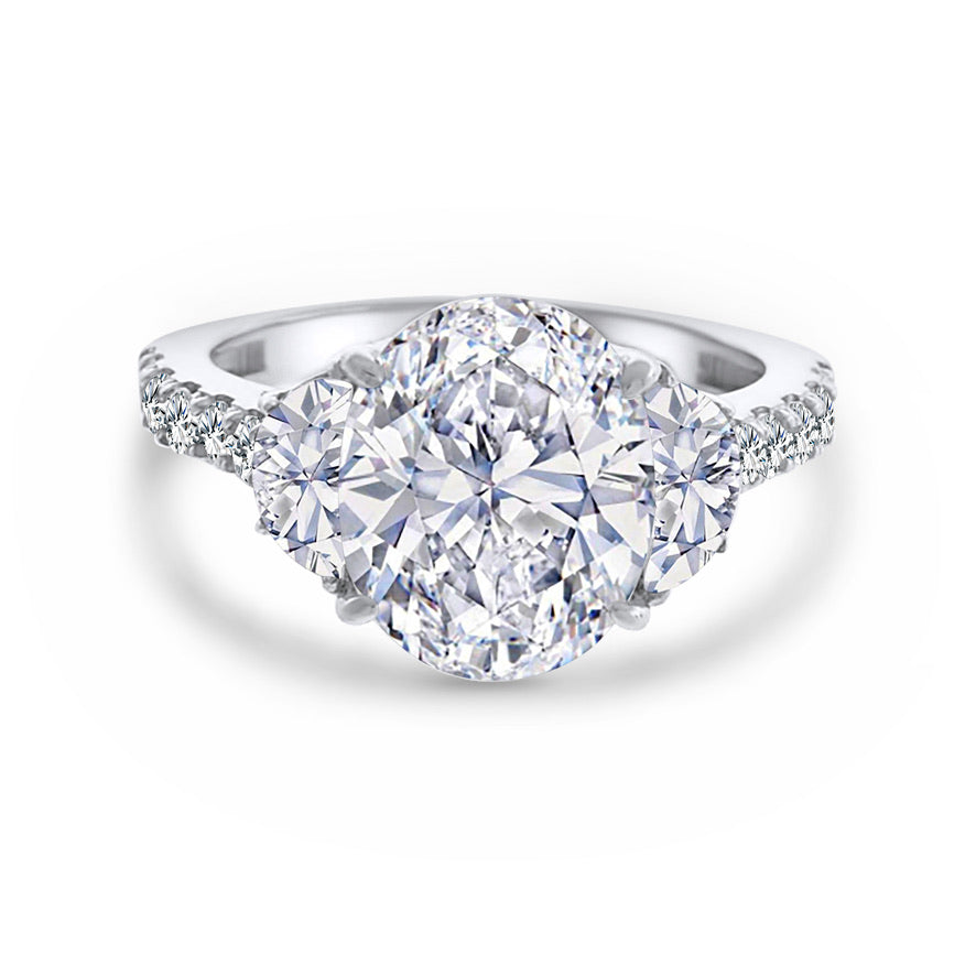 3 Carat Oval Cut Sterling Silver 925 Ring
