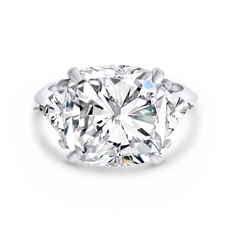 5 Carat Fancy Cushion Cut Sterling Silver 925 Ring