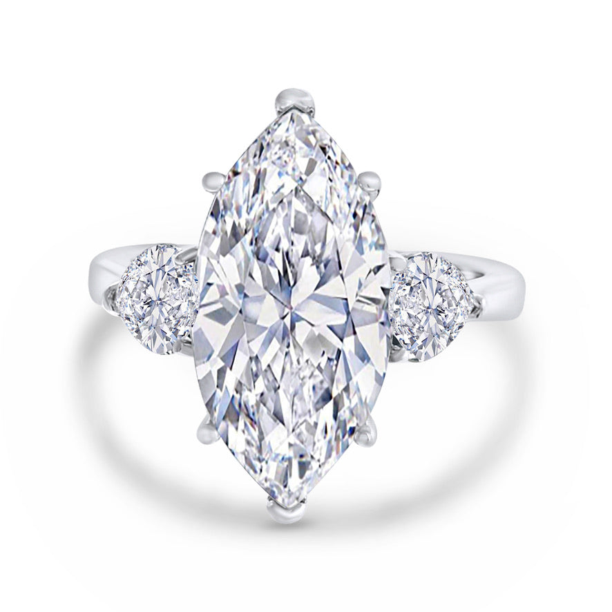 6 Carat Marquise Ring Sterling Silver 925