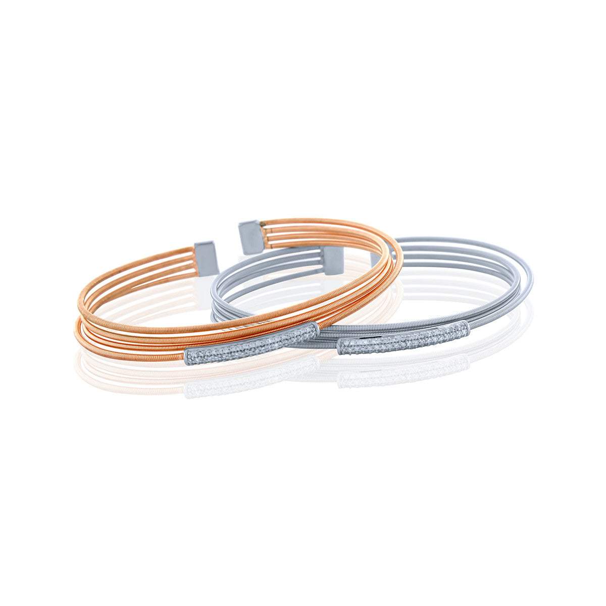 Sterling Silver Chandi Diamond Pave Cuff by Bobby Schandra