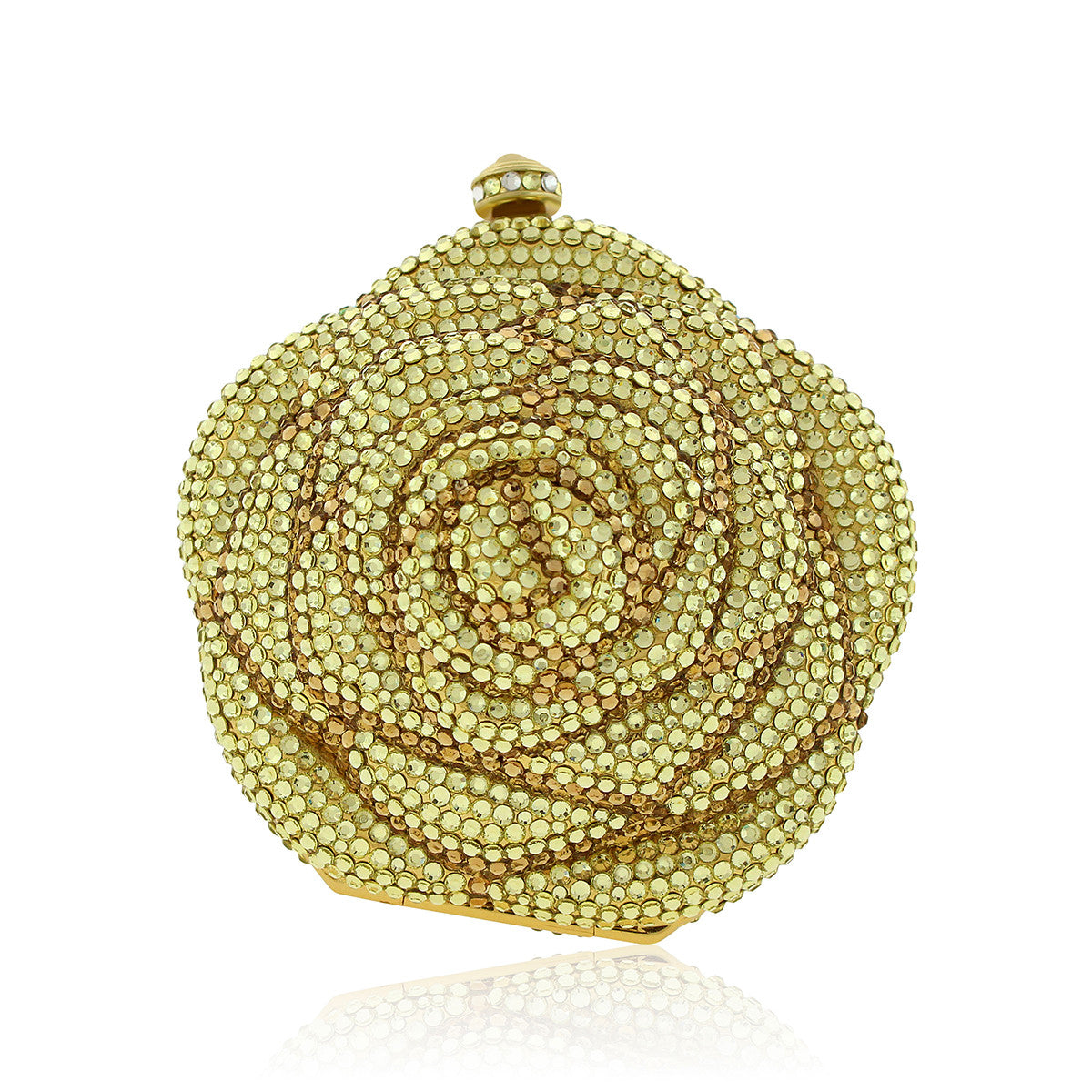 Rose Gold Swarovski Crystal Evening Clutch