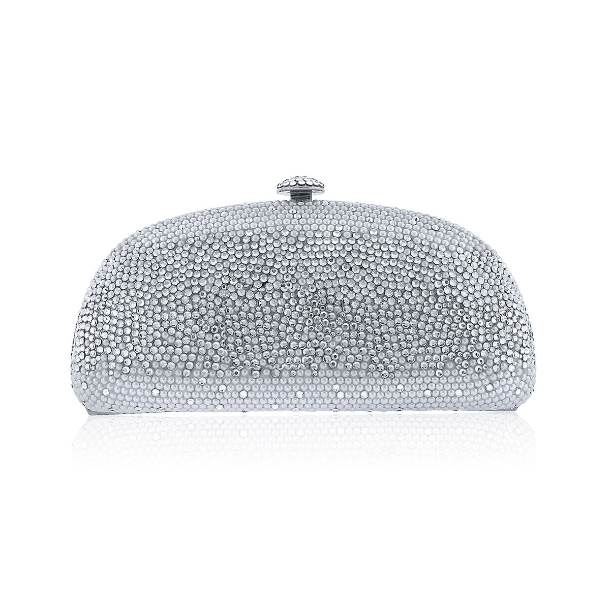 Silver Ice Evening Clutch w/Swarovski Crystals