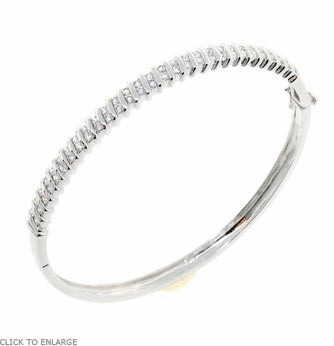 Chandi Diamond Accented CZ Crystal Bangle Bracelet by Bobby Schandra
