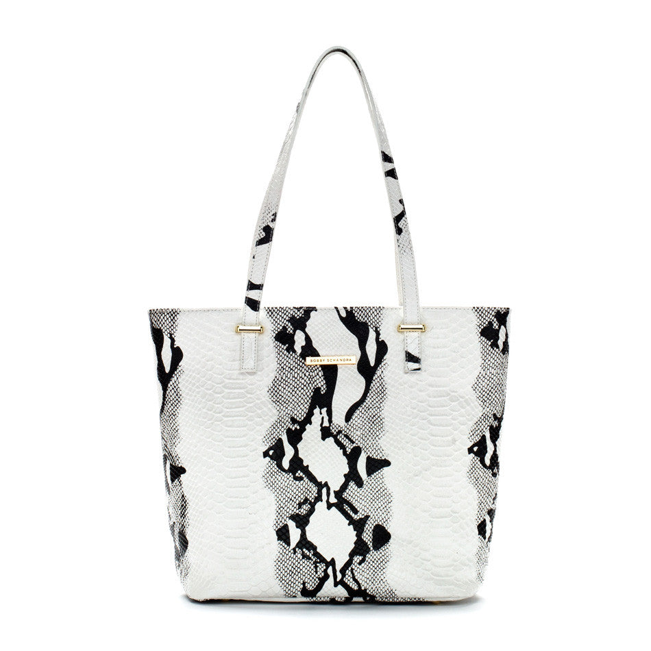 black-and-white-snake-print-leather-designer-tote-handbag