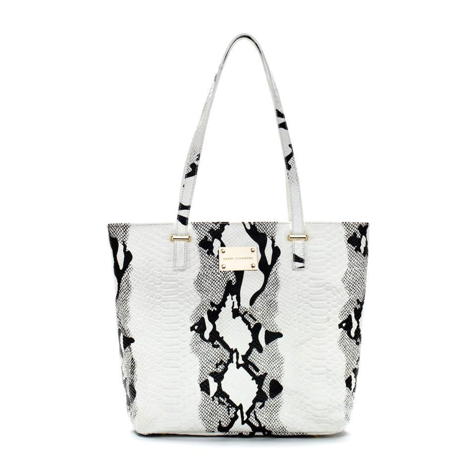 Highland Park White & Black Tote