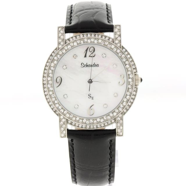 Beautiful Genuine Leather Band Watch w/Crystals Amazon.com: Peugeot Women main image 2
