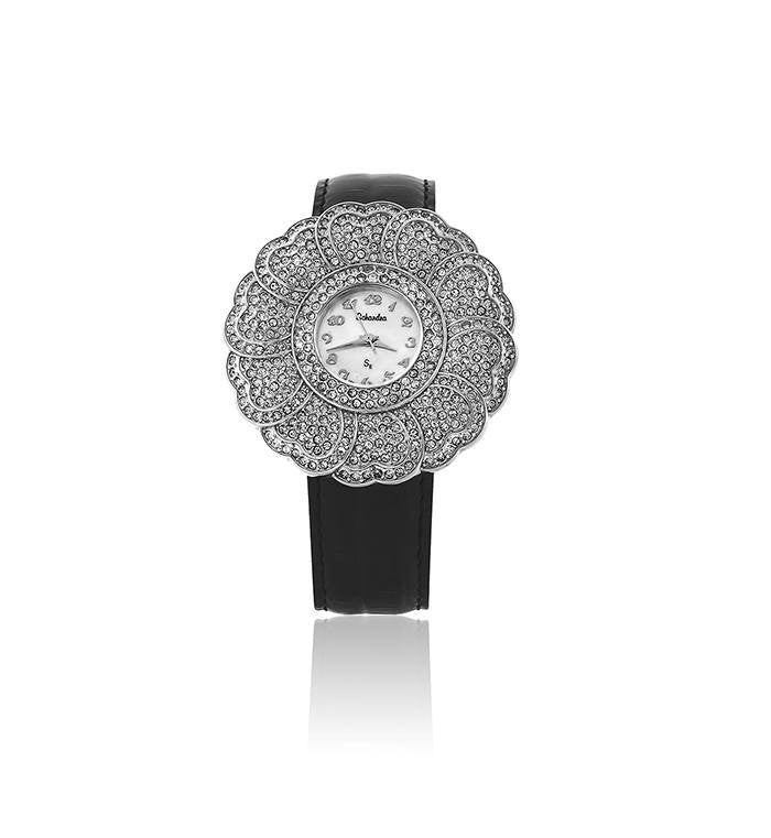 black swarovski crystal watch