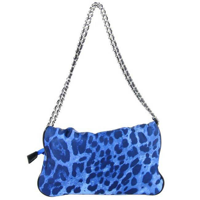 Blue leopard print bag best sale