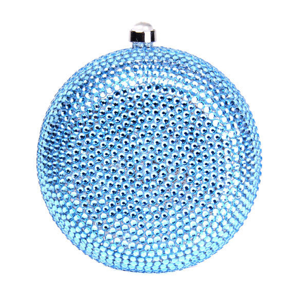 Blue Round Swarovski Crystal Clutch