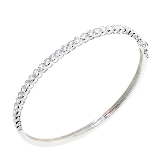 Chandi Diamond Round Cut CZ Crystal Bangle Bracelet by Bobby Schandra