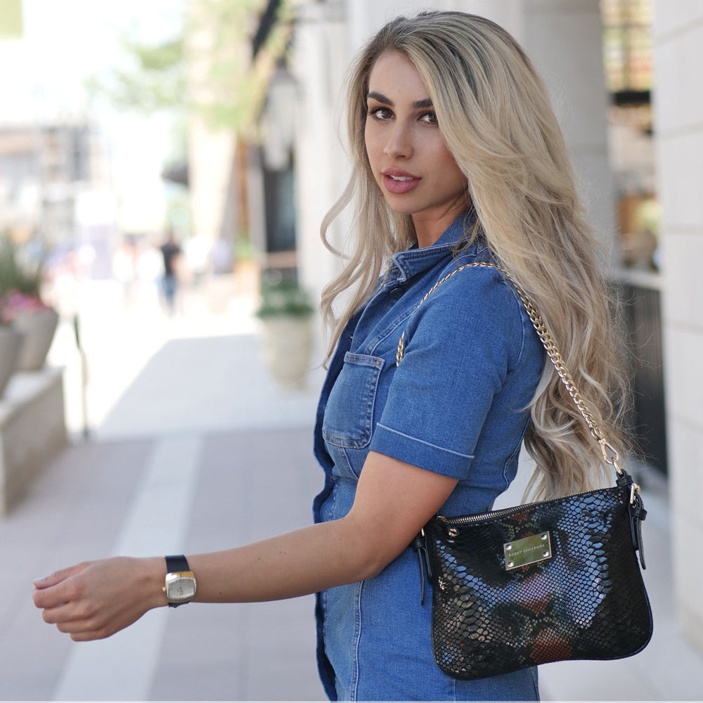 black-brown-leather-designer-messenger-handbag-crossbody-front