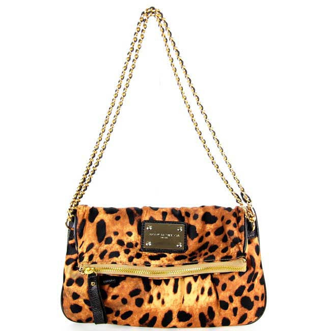 Brown leopard clutch messenger-bag