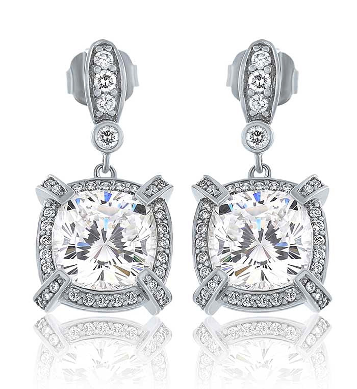Celtic Drop cz Earrings
