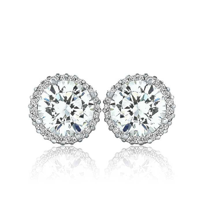 Classic Halo CZ Studs