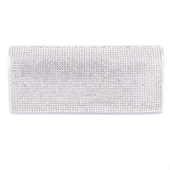 Classic Foldover Swarovski Crystal Clutch