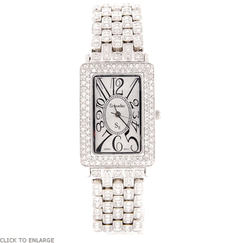 Classic Swarovski Crystal Silver Watch - Bobby Schandra