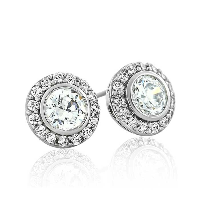 Classic Halo Bezel Studs