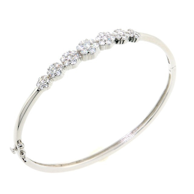 Chandi Diamond Daisy CZ Crystal Bangle Bracelet by Bobby Schandra