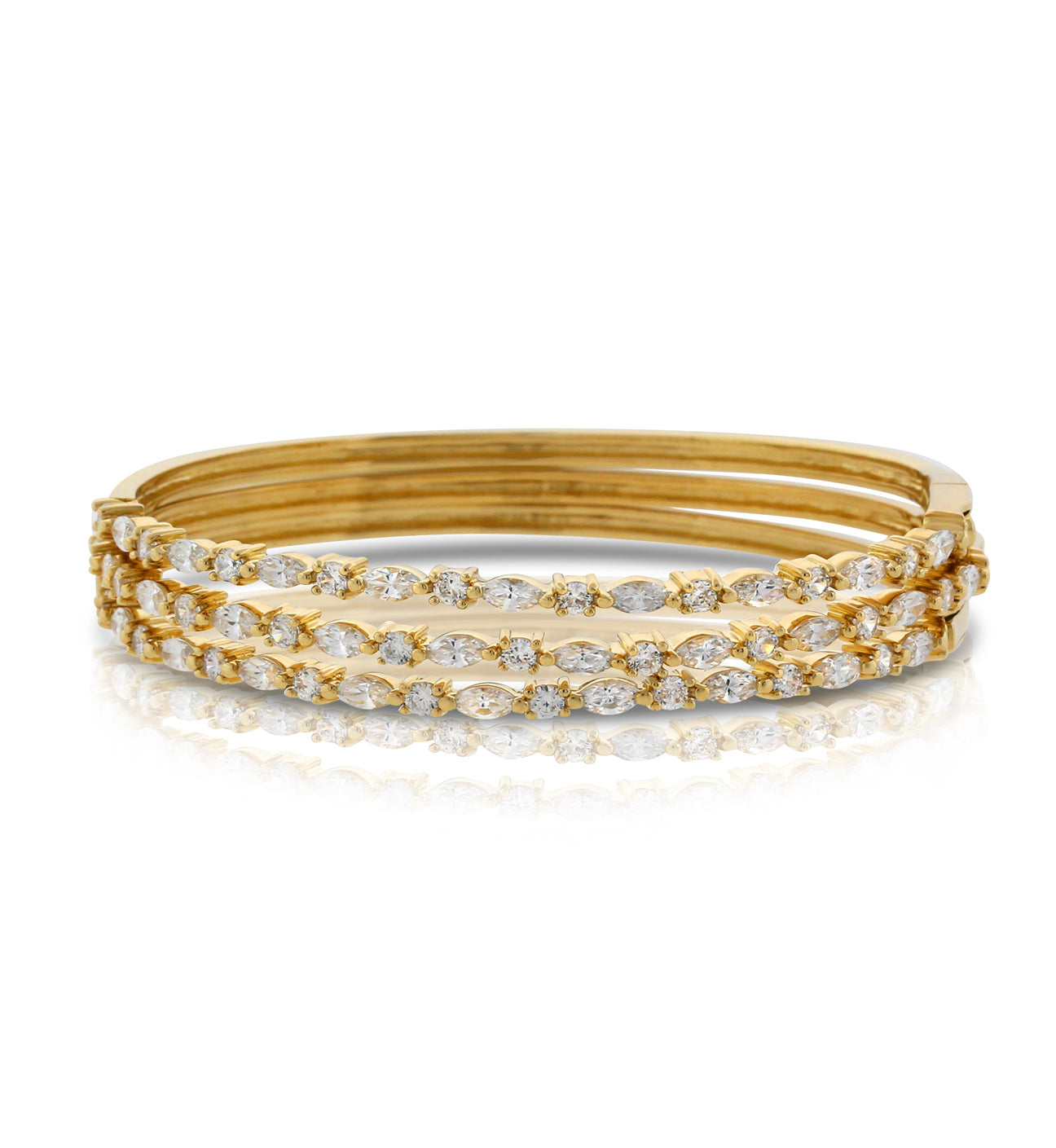 Delicate Gold Royalty Bangle Bracelet
