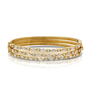 Delicate Gold Royalty Bangle Bracelet