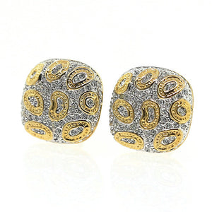 Gold and Silver Swarovski Crystal Leopard Earrings