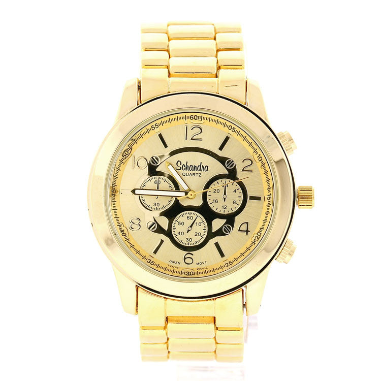 Gold Retro Link Watch